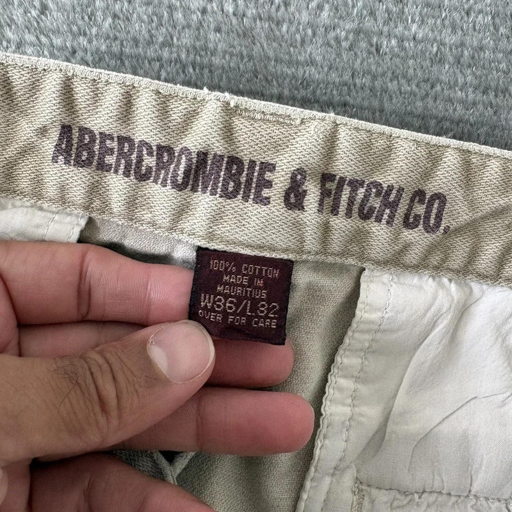 Vintage 90s Y2K Abercrombie Fitch Chino Pants Men 36x32 Loose Baggy Pleated